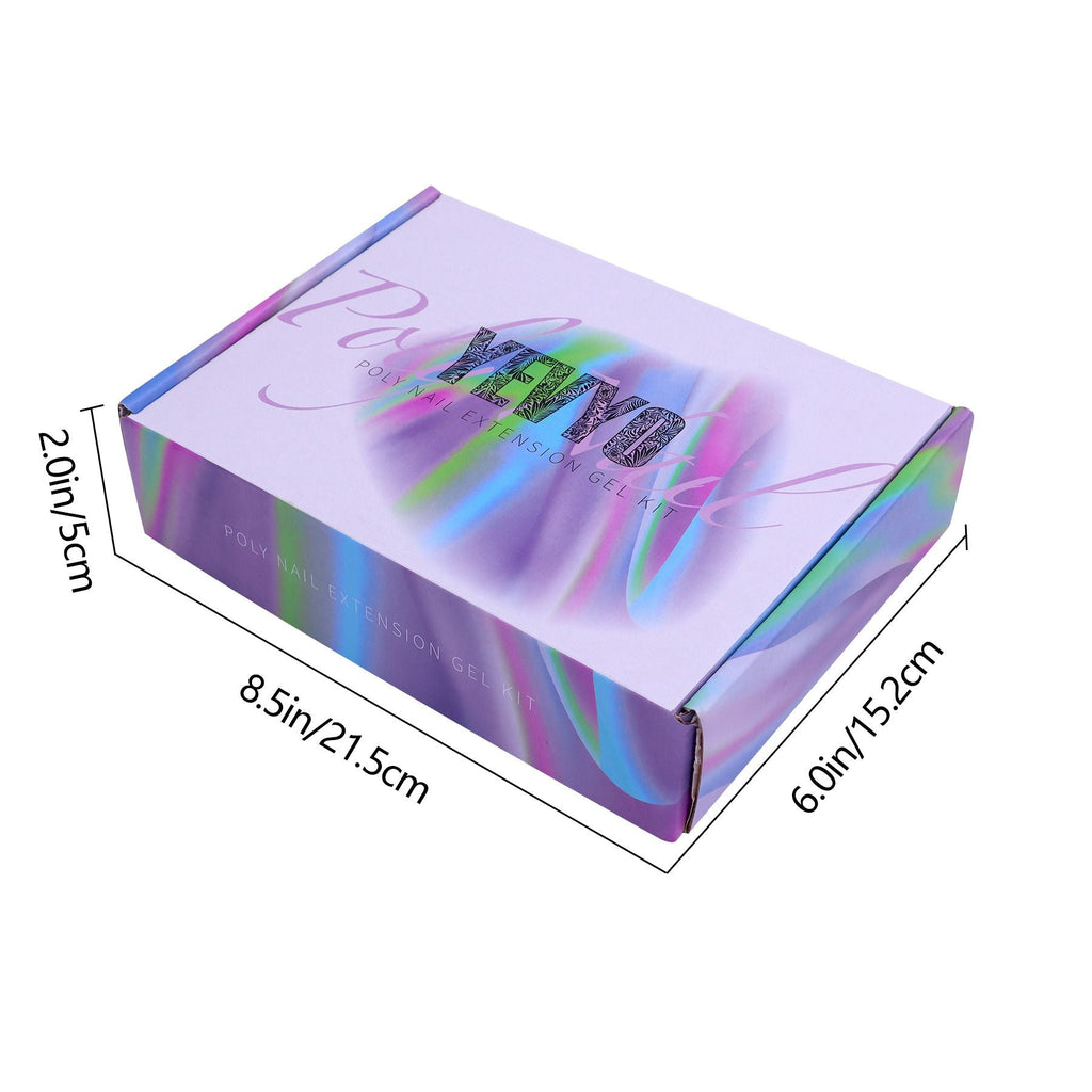 Poly Gel Nail Kit, Poly Nail Gel Kit with UV Lamp for Beginners with Everything, Gel Extension Nail Kit with Slip Solution